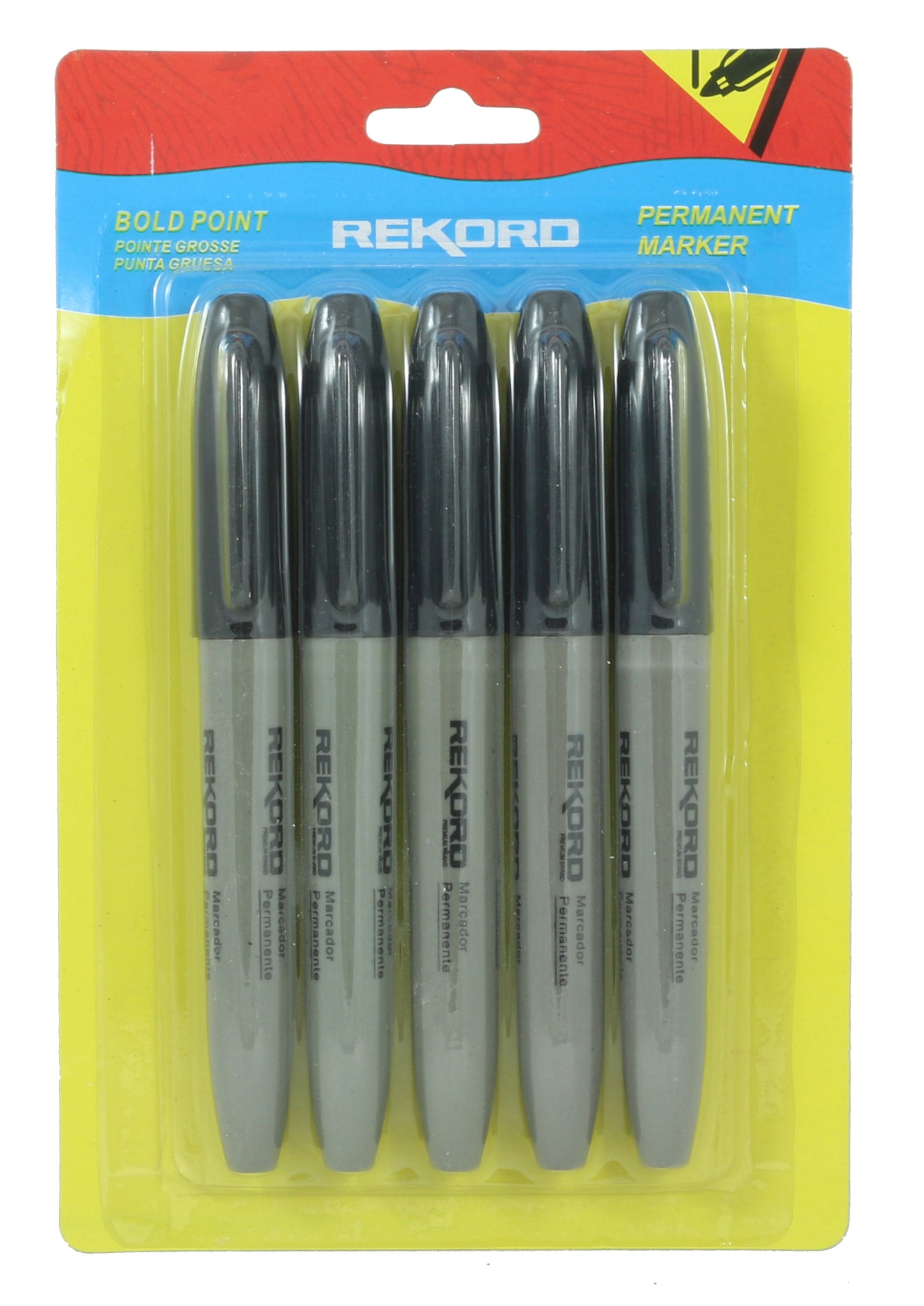 5PCS Black & Colored Markers